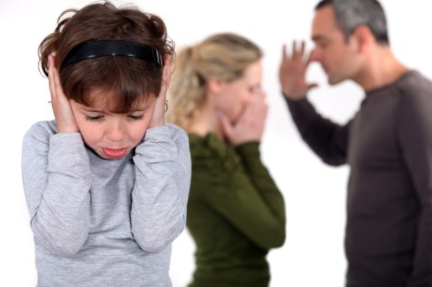 Young child frightened parents
